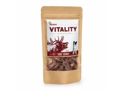 Packshot Jelen jerky 176167 na bílém – natočení převzaté z AI packshotu 176169 (0e7f9849). Etiketa z e-shop fotky (maketa v Heliosu chybí).