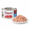 Packshot se surovinou — Vitality Tuňák 263018, podle vzoru 263039. Reference obalu = e-shop packshot z BaseLinkeru (5c0d6b0b), v Heliosu chybí štítek Maketa.