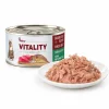 Packshot se surovinou — Vitality Tuňák & síh 263021, podle vzoru 263039. Reference obalu = e-shop packshot (58dc9f65), surovina z Heliosu.