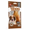 Packshot 179001 Ucho vodního buvola 1 ks — sólo na bílém, 2k 1:1. Maketa v Heliosu chybí — etiketa z BaseLinker packshotu. Náklon podle řady Akinu Masíčka (abb62b61) a 204713 (67693327). Vybrána v1 ze 2.
