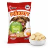 Packshot SKU 204599 (Akinu Piškoty s vápníkem 120 g) + piškoty v bílé misce, kompozice dle 173010. Obal se samolepkou (upload 3e54cc44); surovina Helios 204599_vylepseno (doc 196153). 2k 1:1, v1 ze 2.