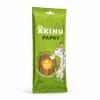 Packshot Akinu PAPKY Drůbeží plátky pamlsek pro psy 120 g (174018) na bílém — natočení sjednocené podle vzoru 174027 (řada Papky).